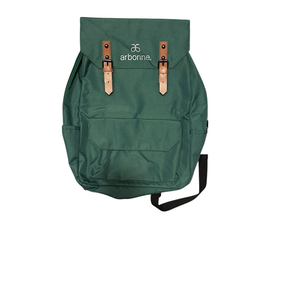 Arbonne Forest Green Backpack with Tan Accents